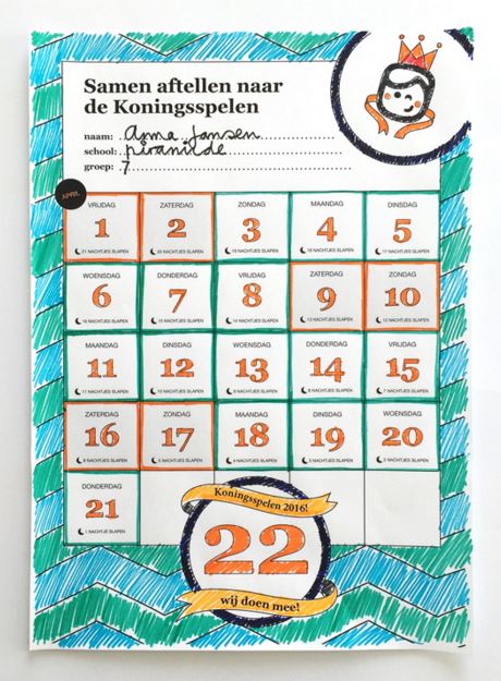 Aftelkalender Koningsspelen